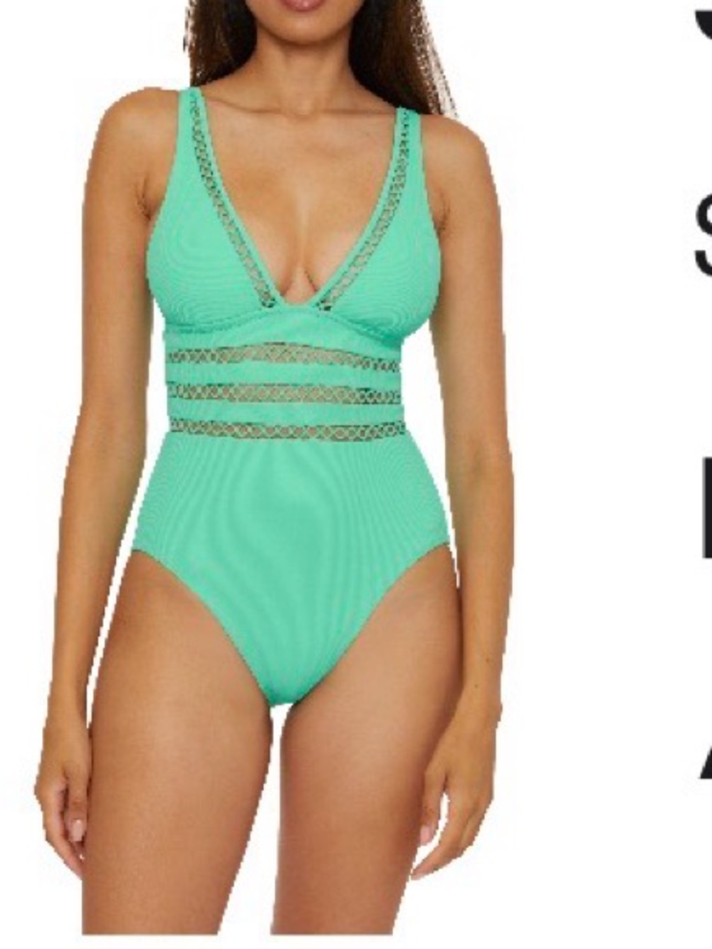 Becca open knit inset one-piece suit